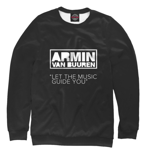 Женский свитшот с изображением Armin van Buuren цвета Белый