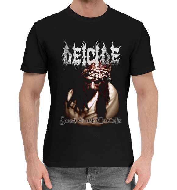 Мужская хлопковая футболка с притом Deicide цвета Черный Мужская хлопковая футболка с изображением Deicide цвета Черный