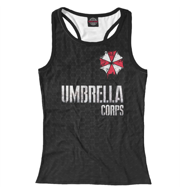 Женская майка-борцовка с изображением UMBRELLA CORP цвета Белый
