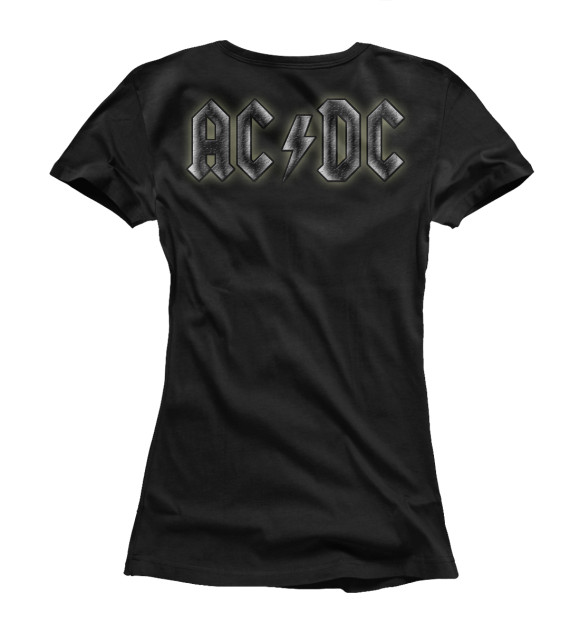 Женская футболка с изображением Я люблю AC/DC цвета Белый