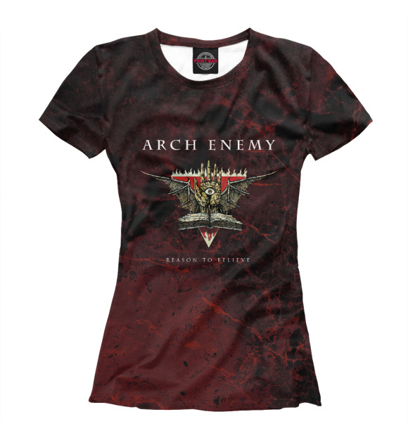Футболка для девочек с изображением Arch Enemy цвета Белый