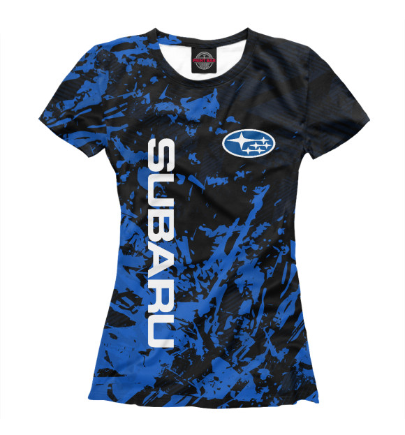 Женская футболка с изображением Subaru | Субару цвета Белый