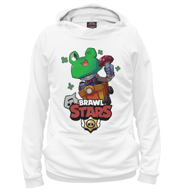 Женское худи с изображением Brawl Stars цвета Белый