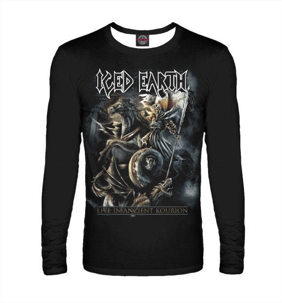 Мужской лонгслив с изображением Icedearth цвета Белый