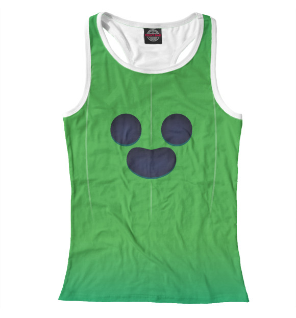 Женская майка-борцовка с изображением Спайк. Brawl Stars цвета Белый