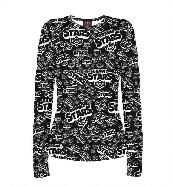 Женский лонгслив с изображением Brawl Stars цвета Белый