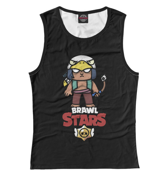 Женская майка с изображением Brawl Stars Bo цвета Белый