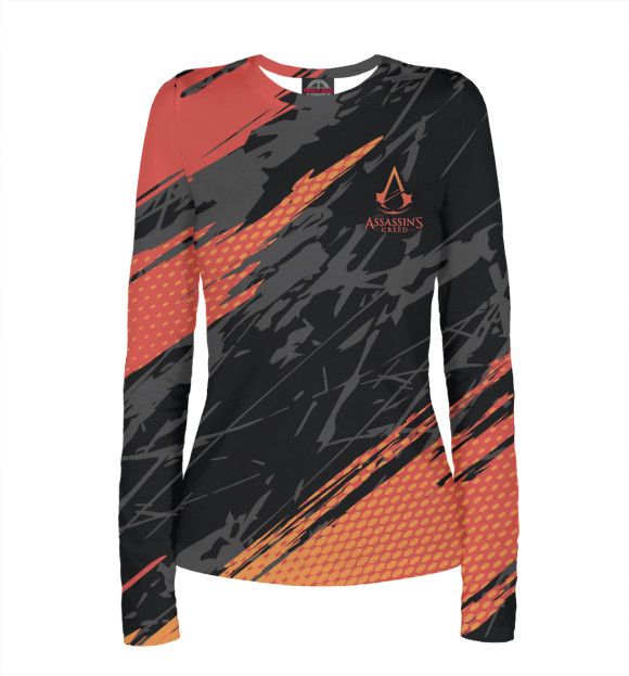 Женский лонгслив с изображением Assassins Creed цвета Белый