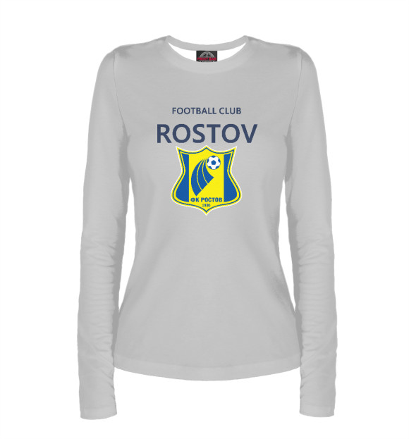 Женский лонгслив с изображением ФК Ростов цвета Белый