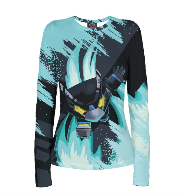 Женский лонгслив с притом Brawl Stars Crow цвета Белый Женский лонгслив с изображением Brawl Stars Crow цвета Белый