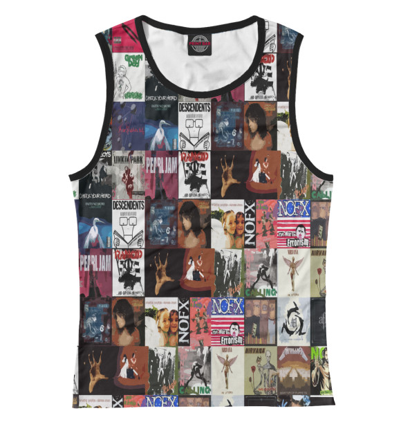 Женская майка с изображением Метал группы цвета Белый