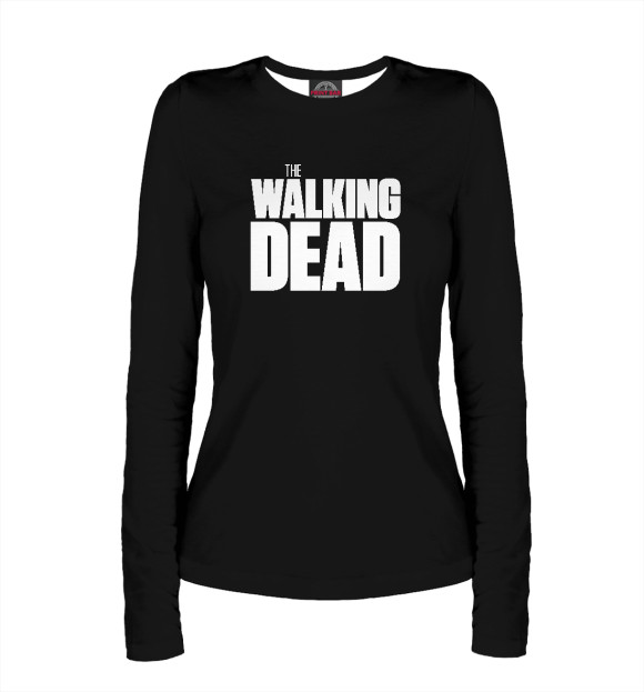 Женский лонгслив с изображением Ходячие мертвецы цвета Белый