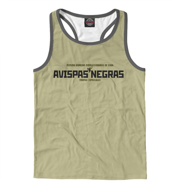 Мужская майка-борцовка с притом Спецназ Кубы цвета Белый Мужская майка-борцовка с изображением Спецназ Кубы цвета Белый