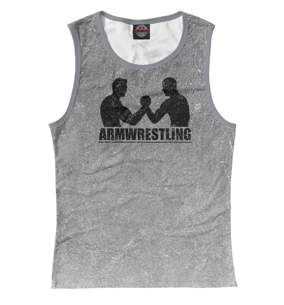Майка для девочки с изображением Arm Wrestling Weight Traini цвета Белый
