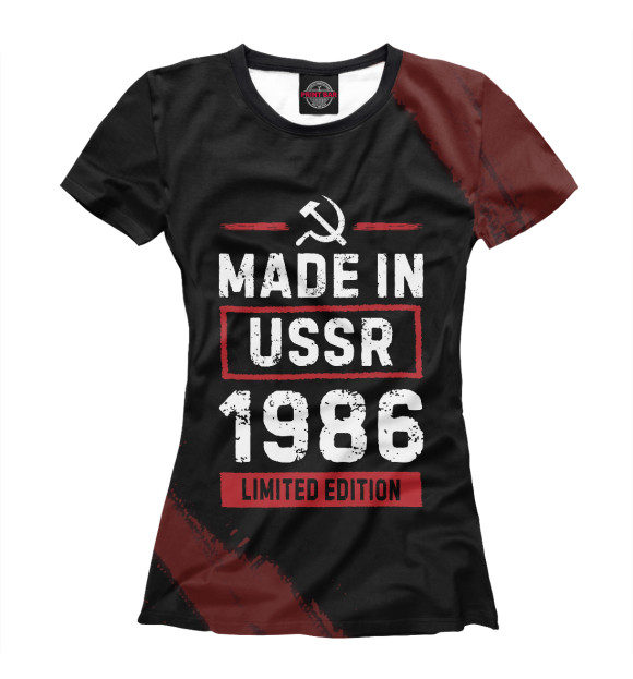 Футболка для девочек с изображением Made In 1986 USSR цвета Белый