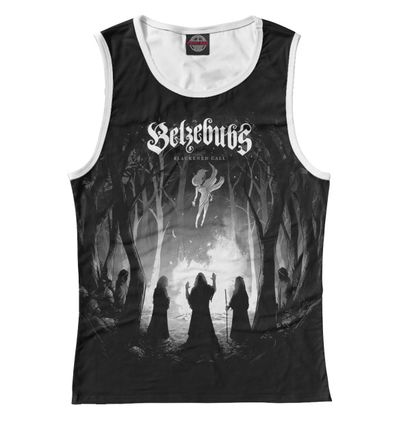 Женская майка с изображением Belzebubs цвета Белый