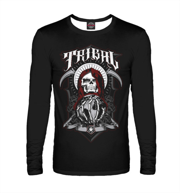Мужской лонгслив с изображением Tribal Gear цвета Белый