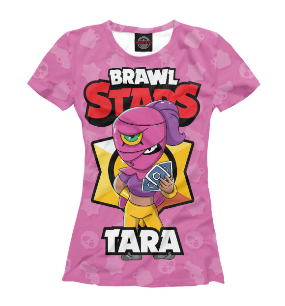 Женская футболка с изображением Brawl stars Tara цвета Белый