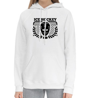 Женский хлопковый худи Ice hockey