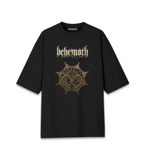 Мужская футболка оверсайз с изображением Behemoth цвета Черный