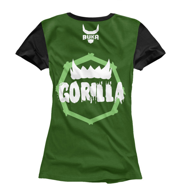 Футболка для девочек с изображением Gorilla Fighting цвета Белый