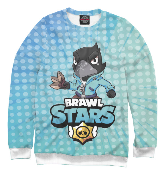 Свитшот для девочек с изображением Brawl Stars цвета Белый