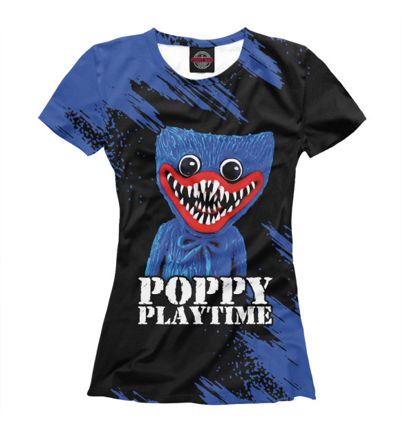 Футболка для девочек с изображением Poppy Playtime Хагги Вагги цвета Белый
