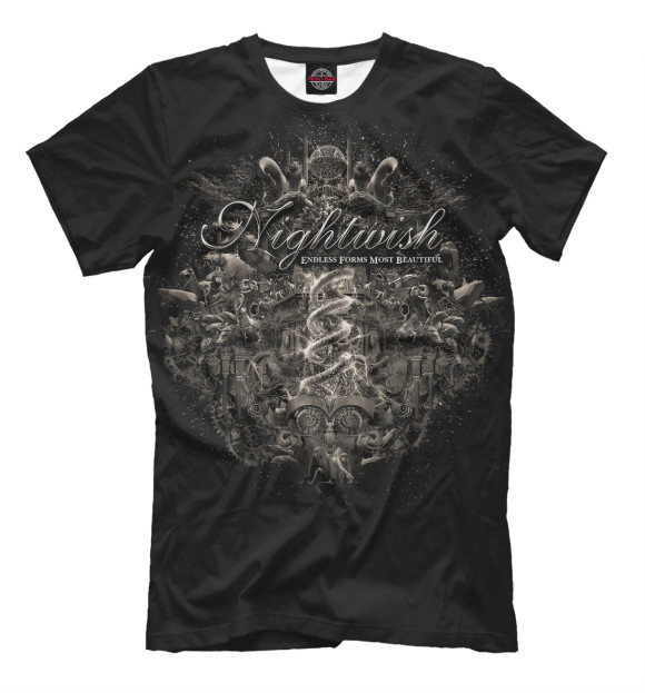 Футболка для мальчиков с изображением Nightwish цвета Белый