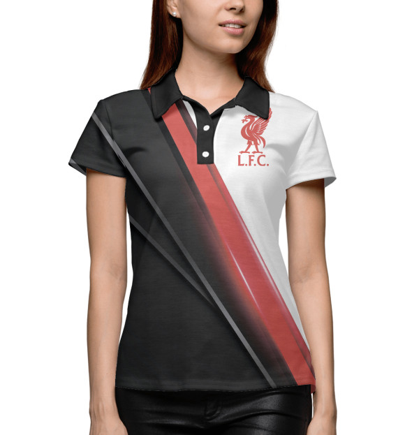 Женское поло с изображением Liverpool F.C. цвета Белый