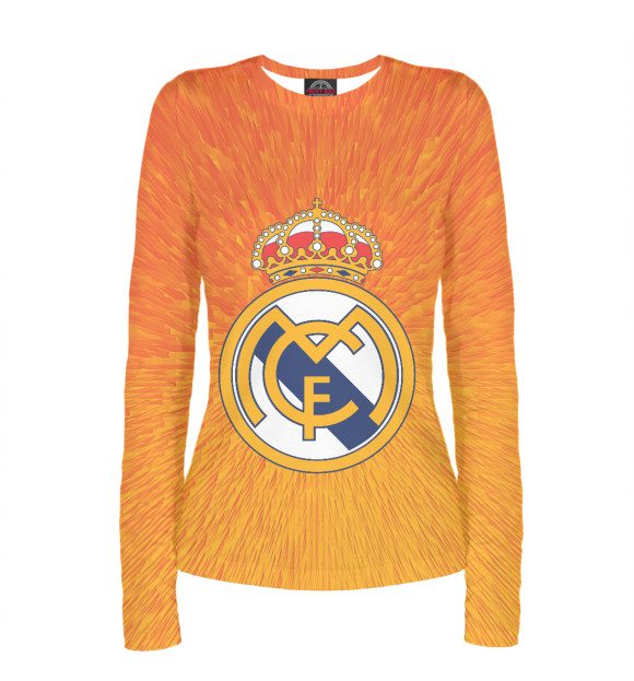 Женский лонгслив с изображением Real Madrid цвета Белый