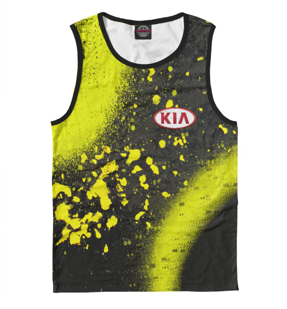 Мужская майка с изображением KIA | КИА цвета Белый