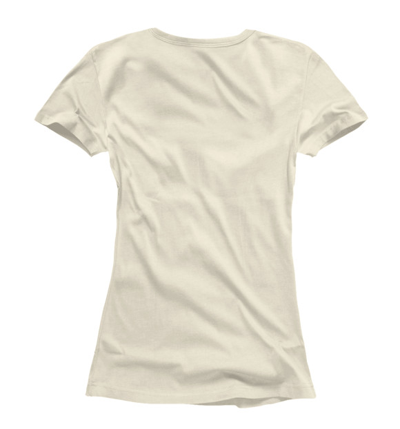 Женская футболка с изображением На пляже цвета Белый