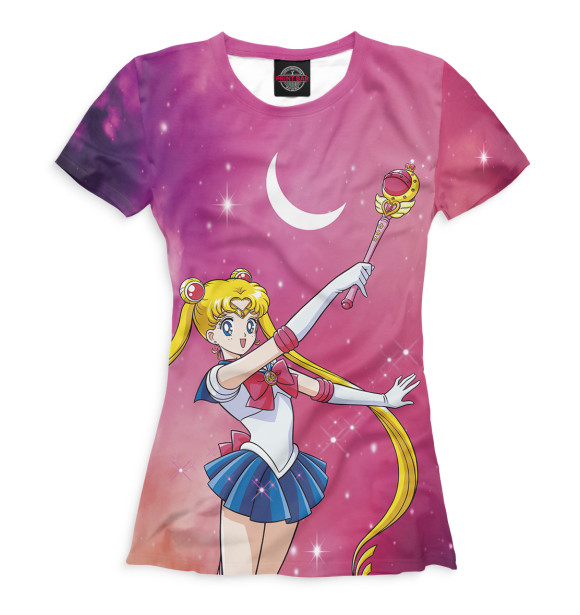 Женская футболка с изображением Sailor Moon Eternal цвета Белый
