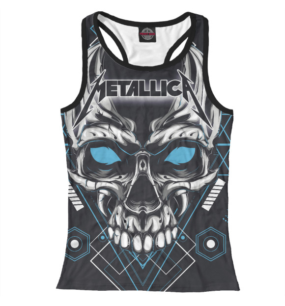 Женская майка-борцовка с изображением Metallica цвета Белый