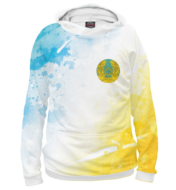 Женское худи с изображением Kazakhstan / Казахстан цвета Белый