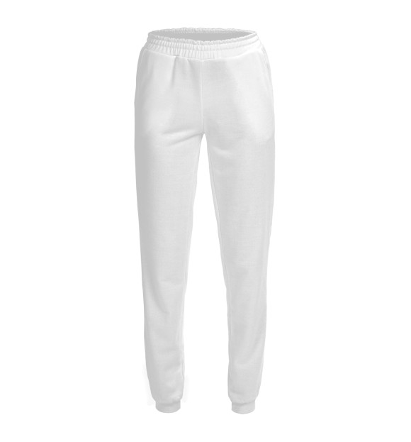 Женские спортивные штаны с изображением Щенок - космические войска цвета Белый