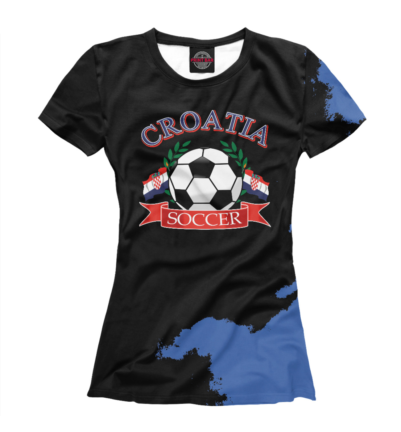 Женская Футболка Croatia soccer ball, артикул: FTO-670002-fut-1