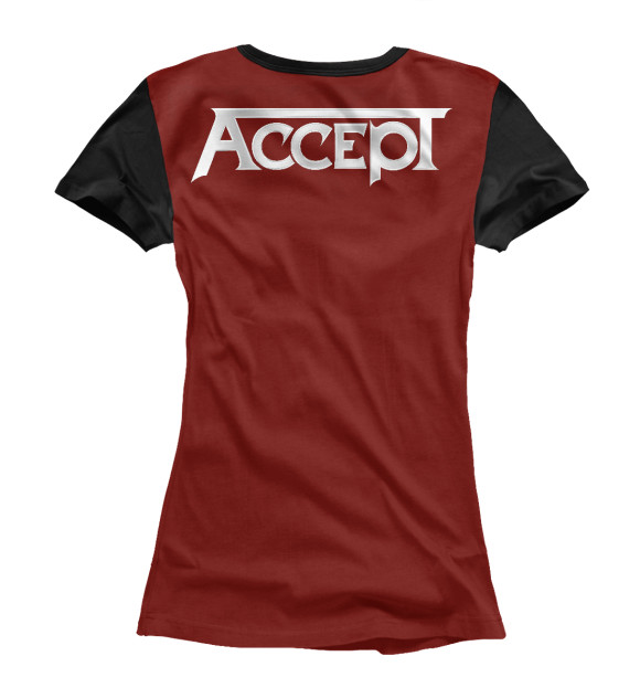 Футболка для девочек с изображением Accept цвета Белый