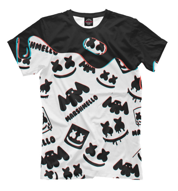 Мужская футболка с изображением Marshmello цвета Белый