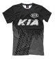 Мужская футболка KIA Speed Шины (черный фон)