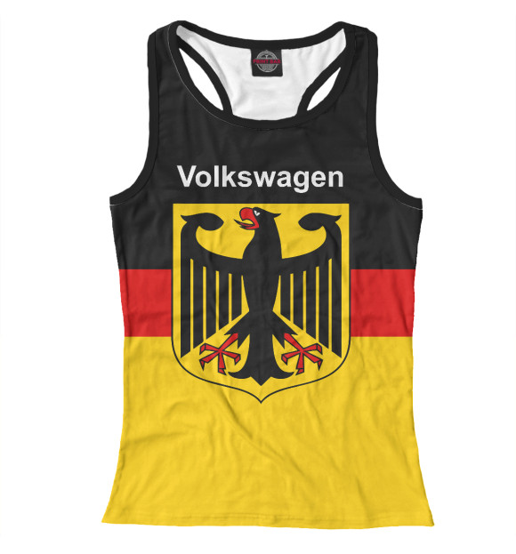 Женская майка-борцовка с изображением Volkswagen цвета Белый