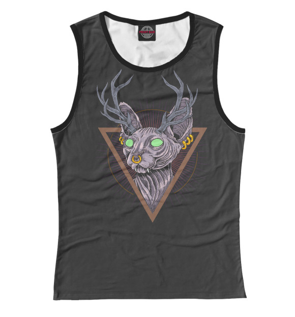 Майка для девочки с изображением Сфинкс цвета Белый