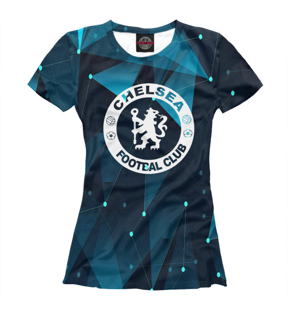 Футболка для девочек с изображением Chelsea / Челси цвета Белый