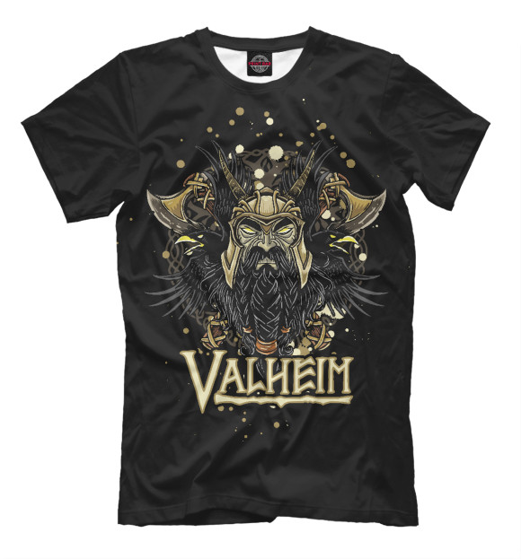 Мужская футболка с изображением Valheim цвета Белый
