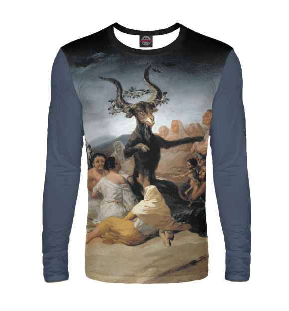 Мужской лонгслив с изображением Francisco Goya цвета Белый