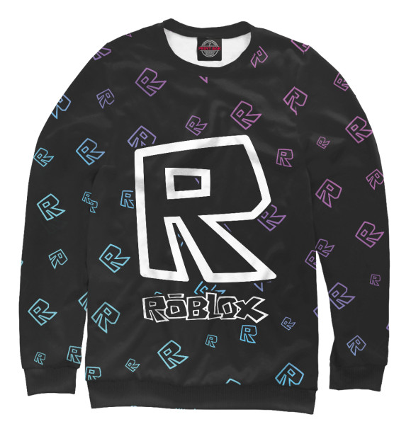 Свитшот для девочек с изображением Roblox / Роблокс цвета Белый