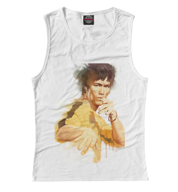 Майка для девочки с изображением Bruce Lee цвета Белый