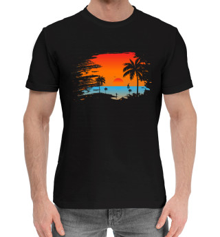 Хлопковая футболка для мальчиков Пляж