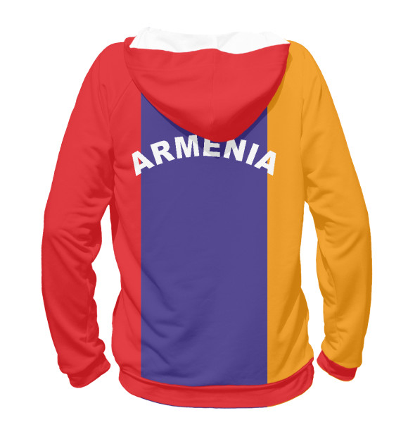 Женское худи с изображением Armenia цвета Белый