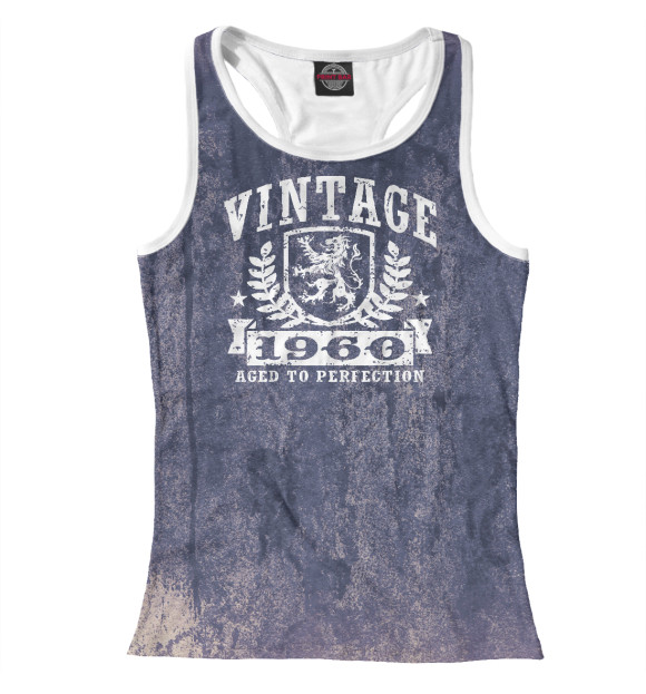 Женская майка-борцовка с изображением Vintage 1960 цвета Белый